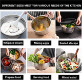 Mixing Bowls with Lids and Non-Slip Bases, Stainless Steel Mixing Bowls Set for Baking, Nesting Storage Bowls, JT227, 6 Pcs