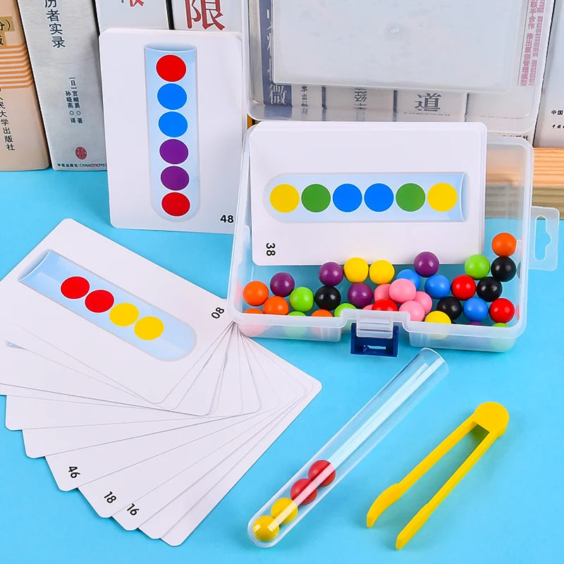 Juguetes de motricidad fina para niños, entrenamiento de concentración, juego de cuentas con pinzas, electrodomésticos de educación temprana, educación Montessori