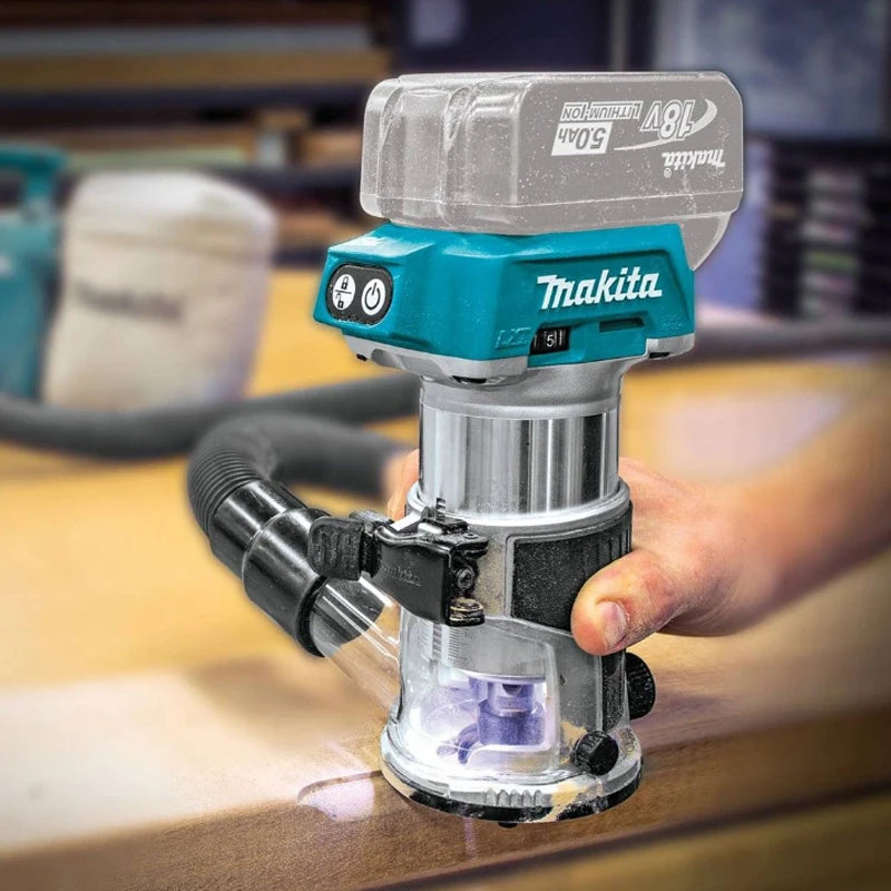 Makita DRT50 Original Cordless Trimmer Rechargeable Trimming Machine Brushless Slotting Tool Milling Woodwork Engraving Machine