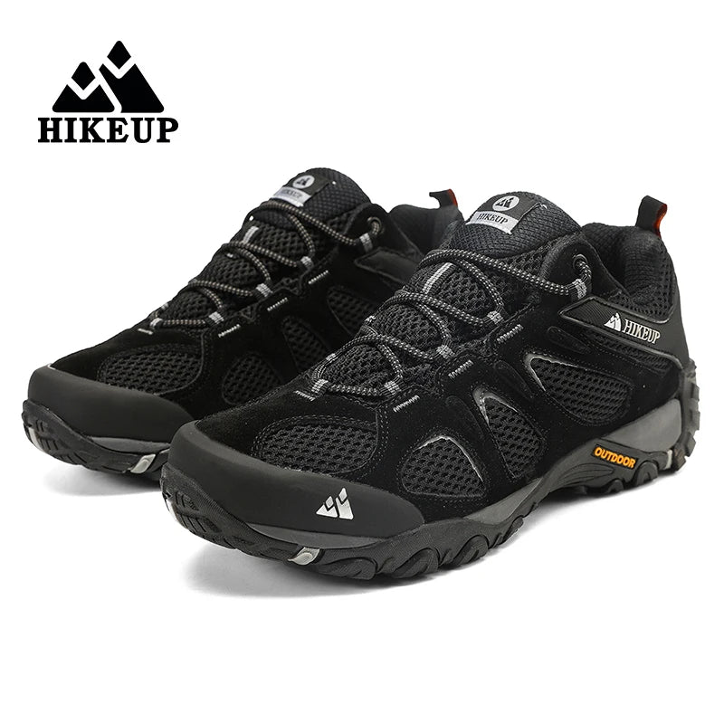 HIKEUP Men Shoes Breathable Splashproof Outdoor Hiking Shoes Mountain Climbing Sport Men Hunting Trekking Sneaker