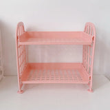 Desktop Stationery Rack Storage Holder Multi-Functional Plastic Shelf Makeup Organizer Office Dormitory Desk Organizer Shelf