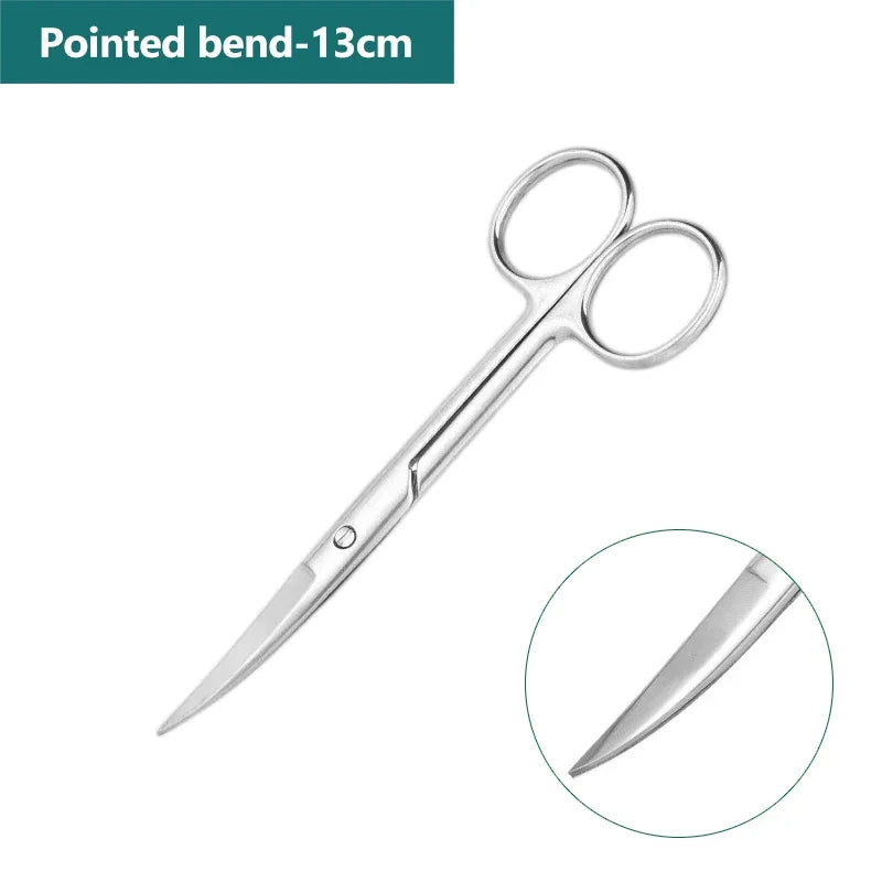 10cm/11.5cm/13cm/14cm/16 cm Animal Veterinary Vet Medical Stainless Steel Surgical Scissors Straight curved Tip Haircut Scissors