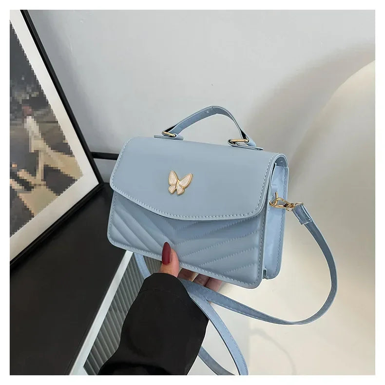 PU Versatile and Fashionable Portable Small Square Bag Single Shoulder Crossbody Bag Luxury Designer Handbag Women's Bags
