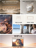 ACEMAGIC Laptop 15.6-inch FHD Laptop AMD Ryzen 5 7430U 16GB RAM 512GB SSD Windows 11 Pro Notebook 180° Flip Computer Wifi6 BT5.2