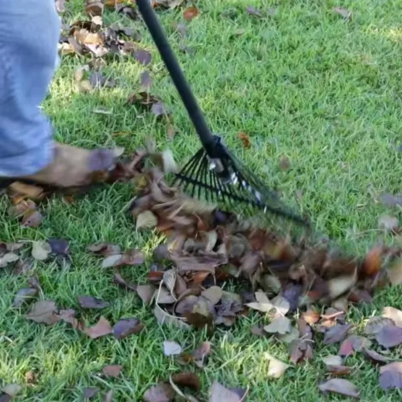 Realmote Rake 22 Toothed Rake Dead Leaf Rake Steel Wire Garden Gardening Tools Agriculture
