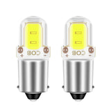 2PCS BA9S LED T4W H6W LED-CANBUS COB 2LED Bulb Car Interior License Plate Light Marker Reading Auto Lamp White 6000K 12V