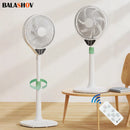 220V Electric Pedestal Standing Fan Adjustable Heigh Desk Air Blower Timing Shake for Living Room Bedroom Kitchen Home Office