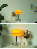 Macaron Glass Table Lamp Trichromatic Dimming Living Room Atmosphere Lamps Eye Protection Night Light Girl Bedroom Bedside Decor