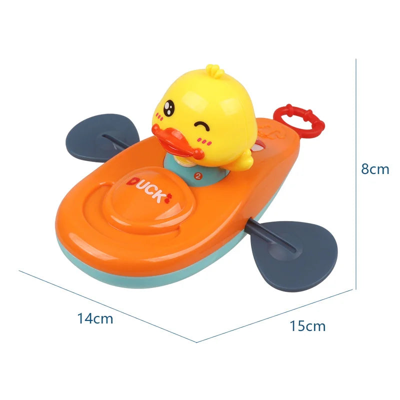 1 Pc Little Yellow Duck Kayak Toy Swimming Pool Bathroom Toy Classic Water Toy Cute Bath Toys Cartoon  Little Yellow Duck Boatin