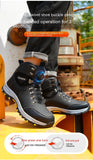 Rotating Button Safety Shoes Men Work Sneakers Indestructible Shoes Puncture-Proof Protective Shoes Work Boots Tactical Boots