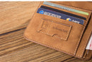 Men's Wallet Leather Billfold Slim Hipster Cowhide Credit Card/ID Holders Inserts Coin Purses Luxury Business Foldable Wallet