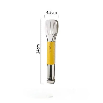 Pinzas de acero inoxidable para alimentos, utensilios de cocina, herramienta de cocina para bufé, pinza anticalor para pan, pinza para repostería, para postres, ensaladas y barbacoas.