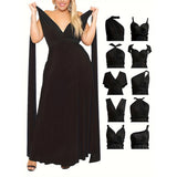 Women Sexy Lacing Up Plus Size Dress Formal Occasion Wedding Bridesmaid Party Dress Multiway Wrap Infinity Style Stunning Dress
