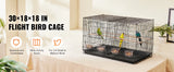 SucceBuy 30In Flight Bird Cage Stackable Divided Small Animal Cage for Kinds of Birds Pet Travel Birdcage with Handle and Perch