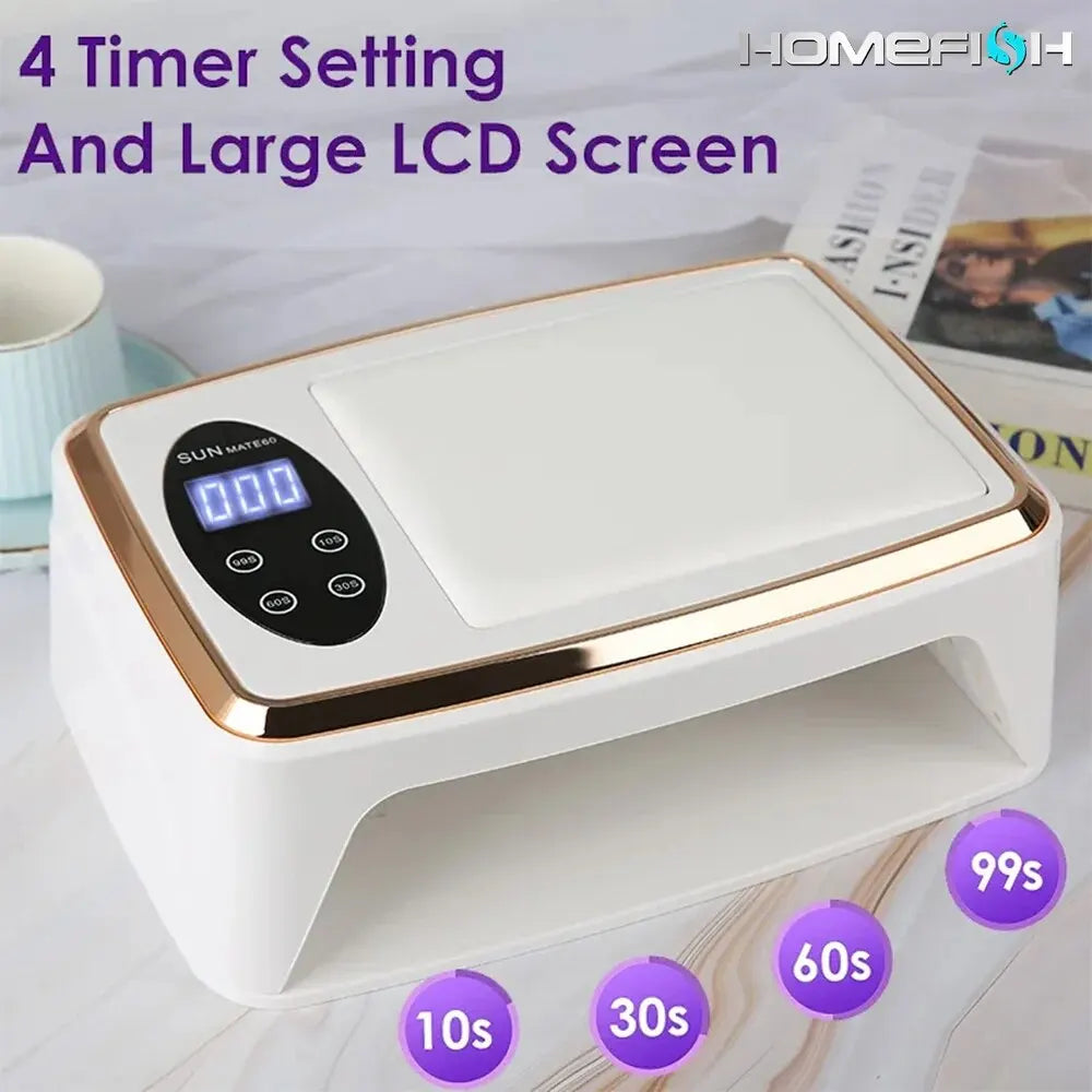 380W Professional Nail Dryer 90 LEDs UV Lamp for Curing All Gel Nail Polish Motion Sensing Manicure Pedicure