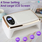 380W Professional Nail Dryer 90 LEDs UV Lamp for Curing All Gel Nail Polish Motion Sensing Manicure Pedicure