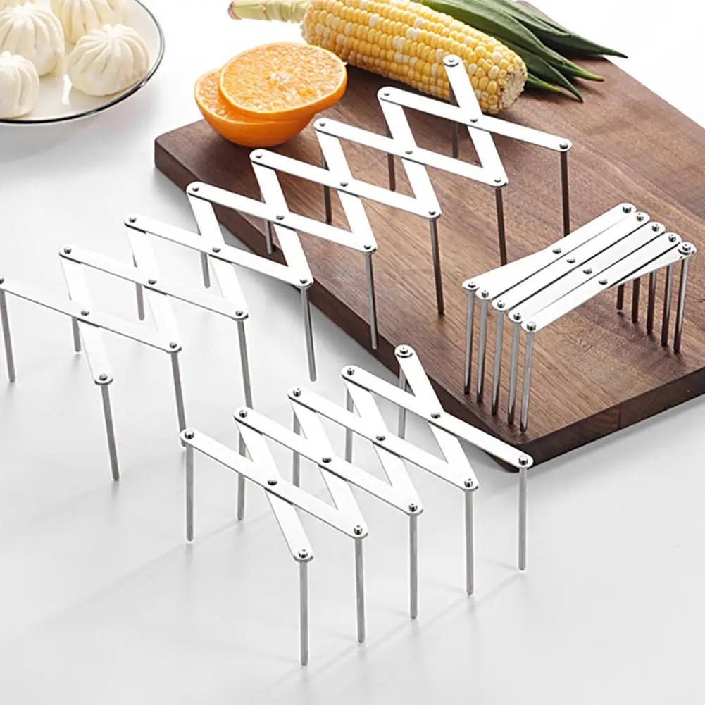 Retractable Storage Rack Space Saving Pot Lid Holder Space-saving Stainless Steel Plate Dishes Rack Heavy Duty For Kitchen Home