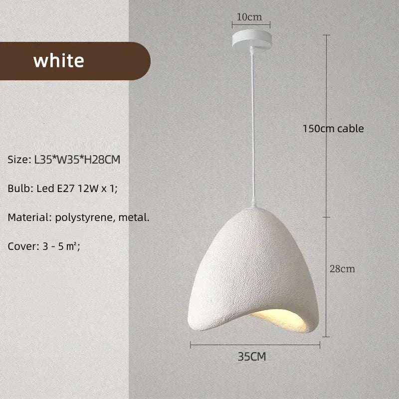 Japanese Wabi Sabi Pendant Light Nordic Dining Room Ceiling Chandelier Home Decor Bar Table Kitchen Island Creative Hanging Lamp