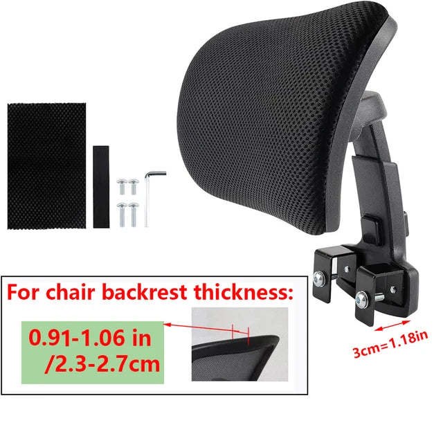 Almohada para la cabeza con altura y ángulo ajustables para silla ejecutiva ergonómica, reposacabezas de oficina, soporte para la cabeza, accesorio 