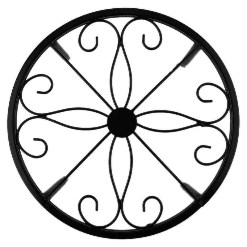 Wrought Iron Potted Stander Flower Pot Rack Stand Basion Display Shelf Garden Plant flower Holder Balcon Round Decor Ra