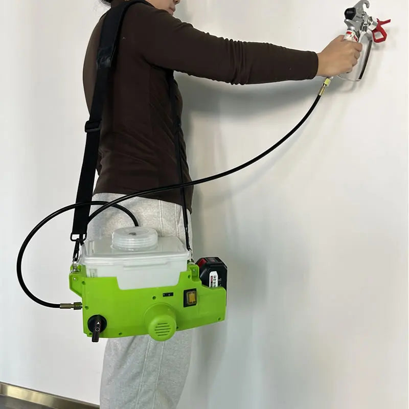 Máquina mal ventilada do pulverizador da pintura da mochila 1.7l 21v pistola elétrica portátil pintura doméstica pulverização recarregável para revestimento