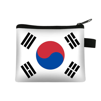 National Flag Print Coin Purses Algeria Spain Haiti Israel Women Wallet Saudi Arabia Men Purse Small Handbag Money Coin Bags