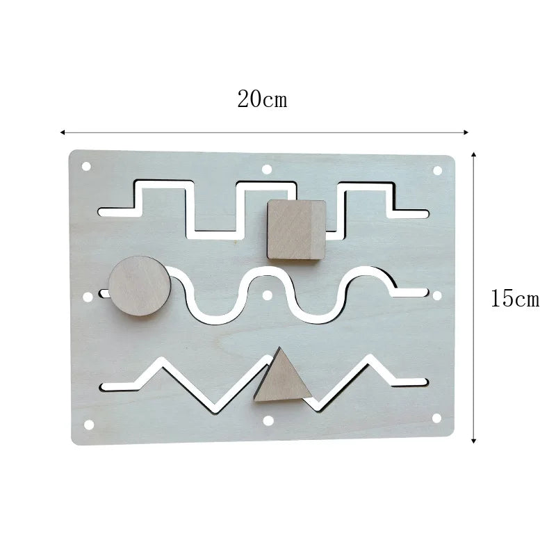 Busy Board DIY Montessori Toys Lock Mobile Children Wood Chips Skill Training Parent-Child Game Puzzle Intelligence Development