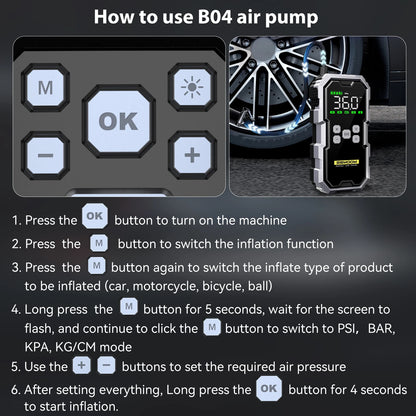 Car Jump Starter With Air Compressor LCD Screen 21800mAh Portable Booster Charger 6000A Powerful Car Battery Starting Devi