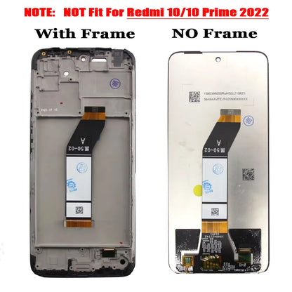 For Xiaomi Redmi 10 21061119AG 21061119AL LCD Display Touch Screen Digitizer Assembly with Frame For Redmi 10 Prime 21061119BI