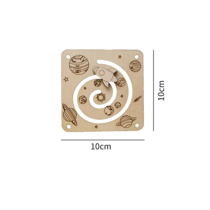 Busy Board DIY Montessori Toys Lock Mobile Children Wood Chips Skill Training Parent-Child Game Puzzle Intelligence Development