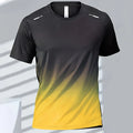 Camisetas deportivas para hombre, ropa deportiva de fitness, de secado rápido, con gradiente, de manga corta, para exteriores, baloncesto, entrenamiento, running, ropa para hombre