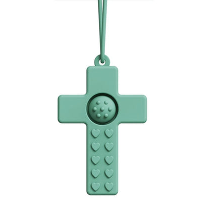 Collar sensorial para masticar, paquete de colgante de silicona para masticar, juguete de entrenamiento y desarrollo para bebés en dentición, autismo y ansiedad.
