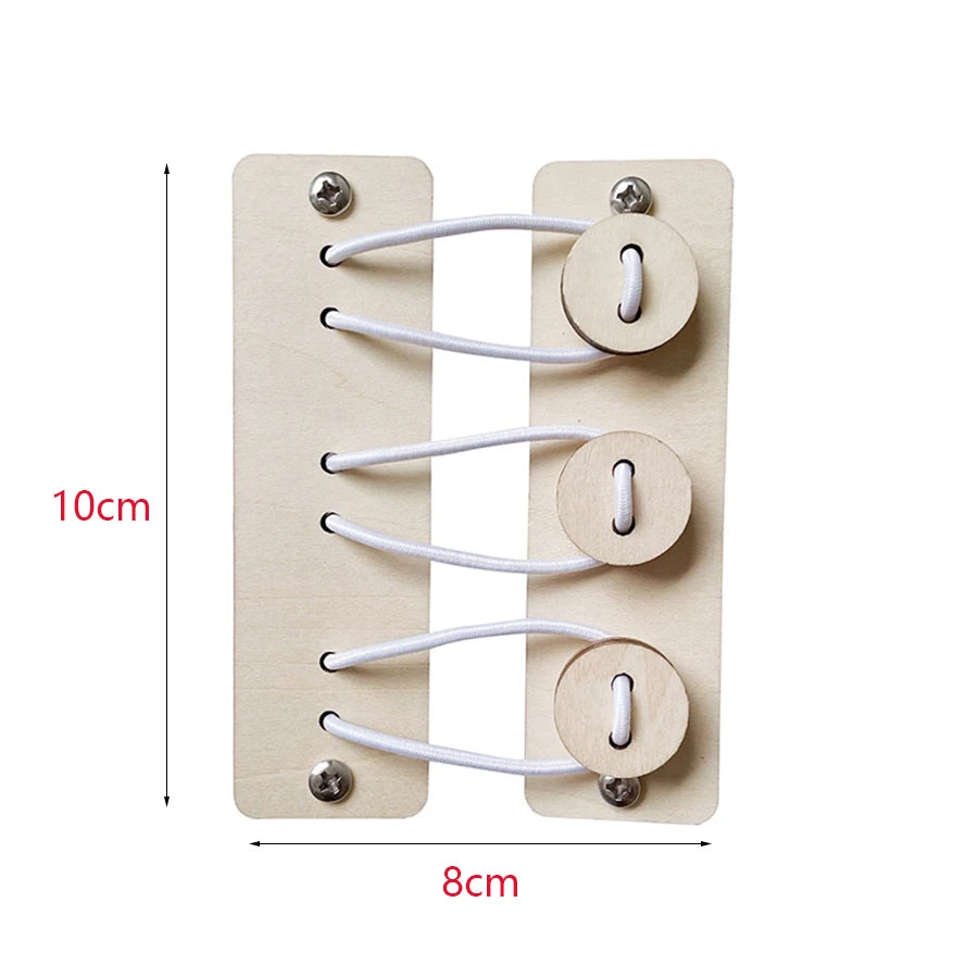 Wood Busy Board Accessories Baby DIY Montessori Toy Early Learning Wooden Toy Wooden Elements Parts for Kids Education Skill Toy