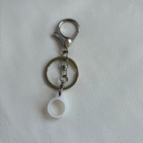 Portable lip gloss electronic pen pendant lip gloss keychain 13mm silicone ring