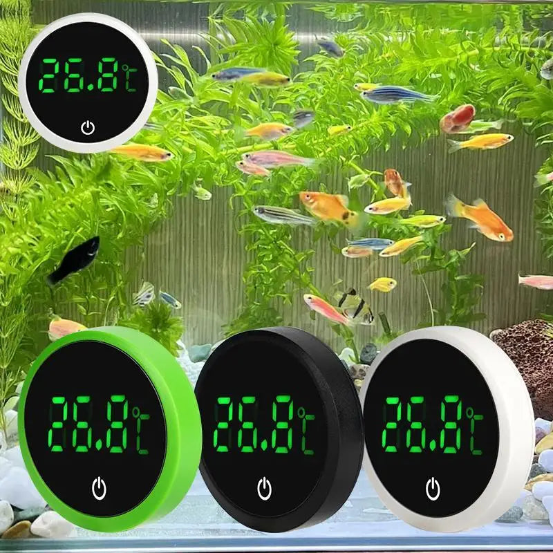 New Aquarium Self-Adhesive Thermometer Lcd Digital Fish Tank Mini Thermometers Large Screen Monitor Terrarium Temperature Meter