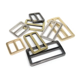 Metal High Quality Thickened Leather Bag Shoulder Strap Belt Web Rectangle Adjust Tri-glide Pin Roller Buckle Slider Loop O Ring