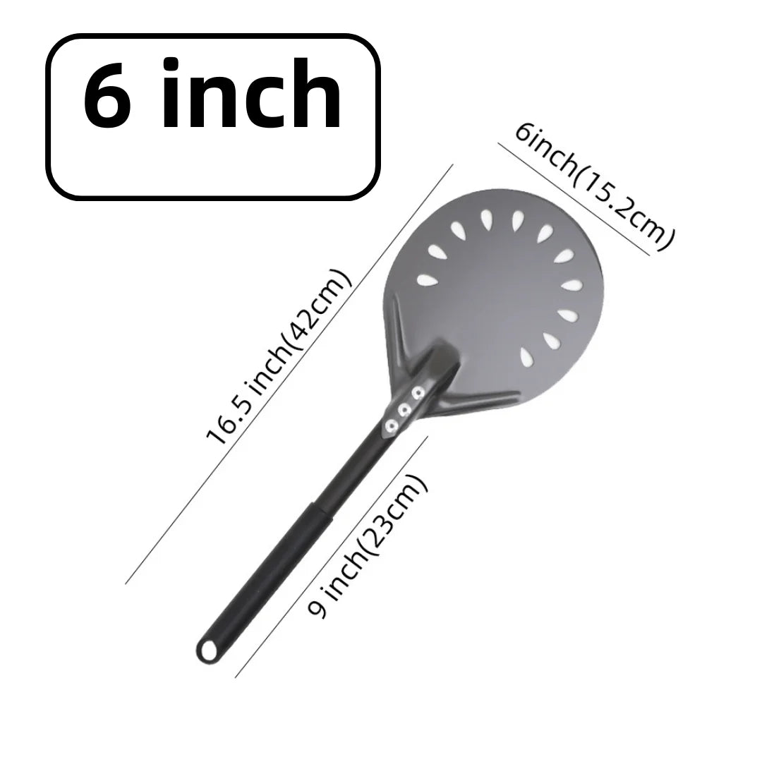 6&12 13 14  Inch Pizza Perforated Shovel Paddle Pizza Oven Turning Peel Hard  Anodized Pizza  Baking Kitchen Tool Spatula