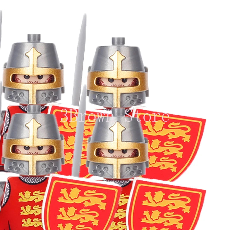MOC Medieval Building Blocks Castle Knight Western Cowboy Historical Army Cavalry Horse Soldier Gun Kid Toy Gift Brick DIY S040
