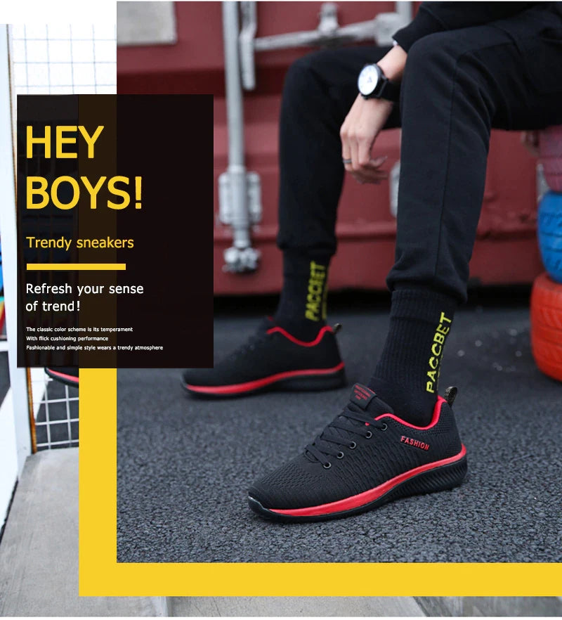 YRZL Sneakers Men Running Shoes Lightweight Sport Classical Mesh Breathable Casual Shoes Fashion Non Slip Shoes for Men