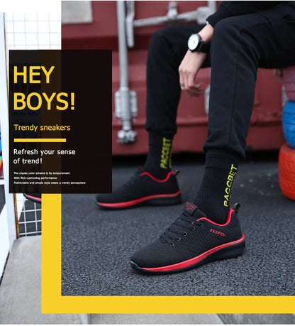 YRZL Sneakers Men Running Shoes Lightweight Sport Classical Mesh Breathable Casual Shoes Fashion Non Slip Shoes for Men