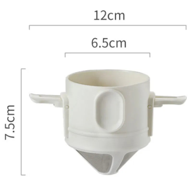 Filtro de café portátil de acero inoxidable 304, soporte para café y té, taza reutilizable, juego de taza de té con gotero, cafetera, utensilios de café