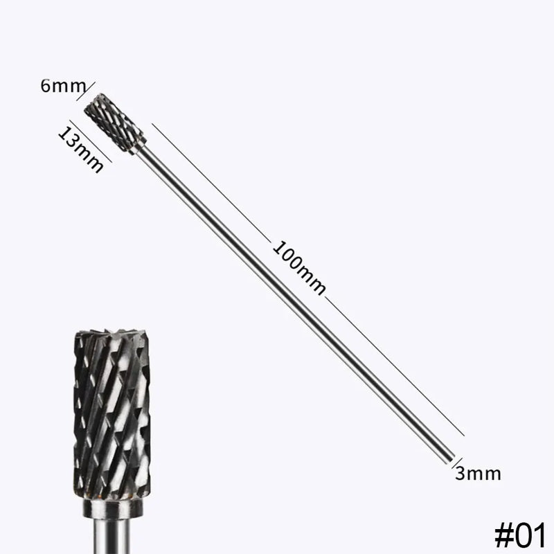 Extra Long 100mm Rotary Rasp File Carving Grinder Abrasive Tools Carbide Burr Alloy Bits Milling Cutter Drill For Metal Wook