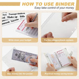New A6 Budget Plan Notebook Cash Envelope Saving Money 6-Hole Binder for Financial Management A6 Loose-Leaf Notebook Binder