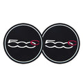 2 alfombrillas de goma antideslizantes para taza de agua de coche, impermeables, para Fiat 500, 500C, 500X, 500L, Abarth 695, accesorios para coche.
