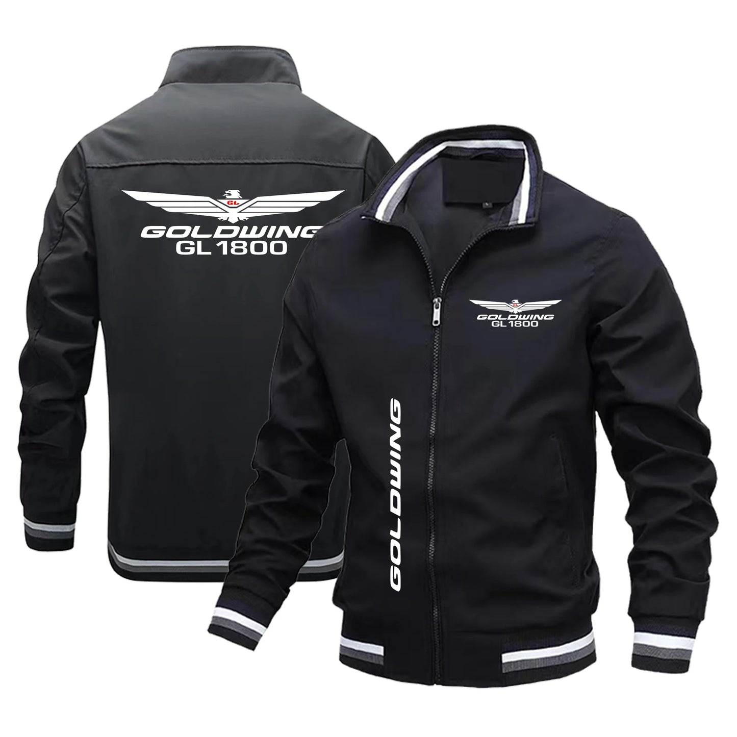 Spring and Autumn New Gold Wings GL1800 Biker Jacket Pilot Fashion Windbreaker Leisure Baseball Suit Men's Motorcycle Clothing