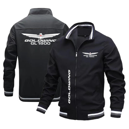Spring and Autumn New Gold Wings GL1800 Biker Jacket Pilot Fashion Windbreaker Leisure Baseball Suit Men's Motorcycle Clothing