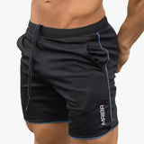 Men's Breathable Sports Shorts Fitness Running Short Pants Quick Dry Slim-Fit Training Pants New Summer Mesh Printing Men's Shorts