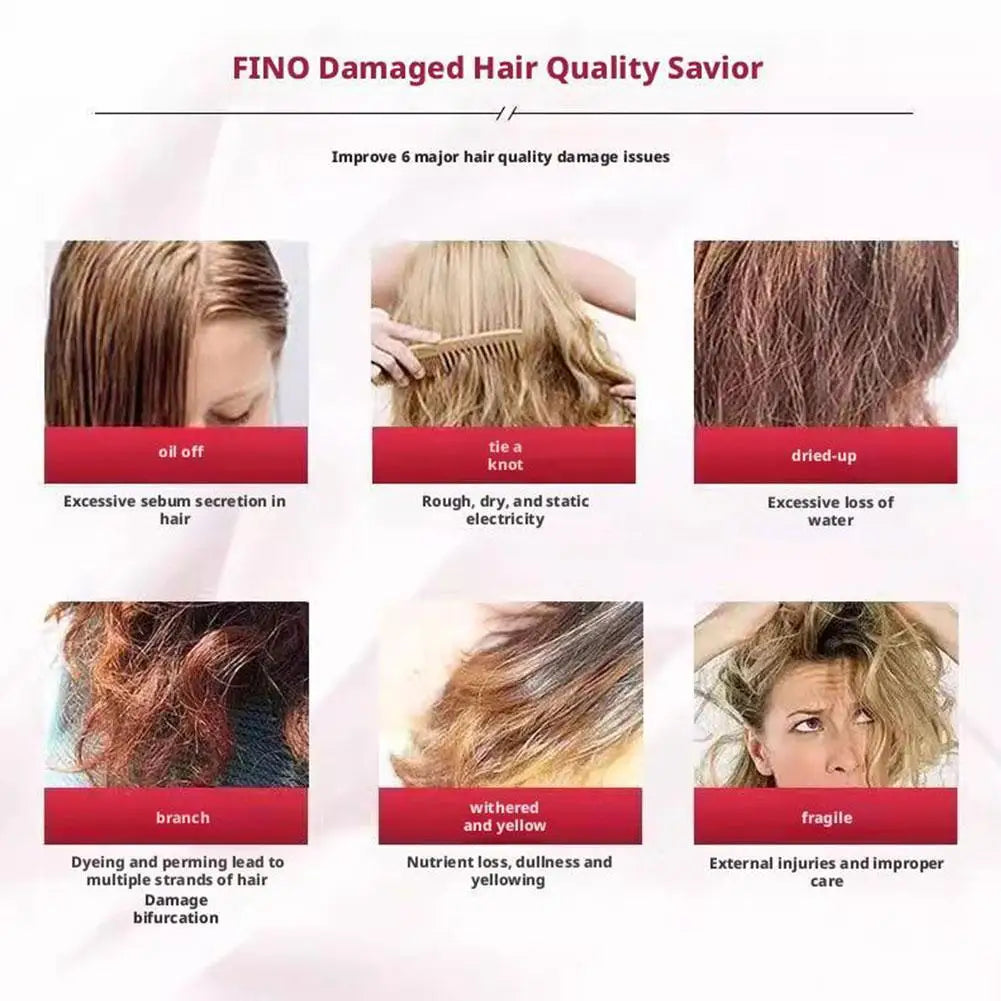 Fino Premium Touch Soaking Beauty Conditioner - Deep Repairing Dry Curly Damaged Hair Long-lasting Moisturizing Oil-controlled