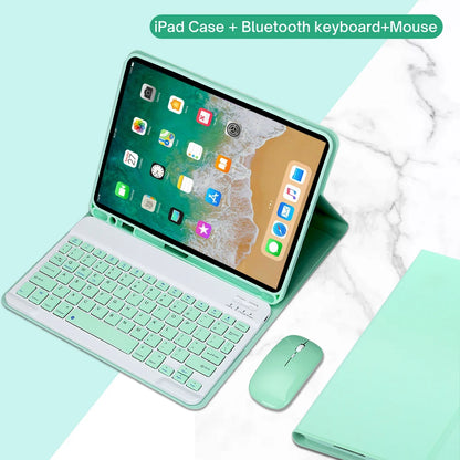 For iPad 5th Gen 2017 6th Gen 2018 9.7inch Case, Bluetooth keyboard case for iPad Air 1st 2nd Pro 9.7inch