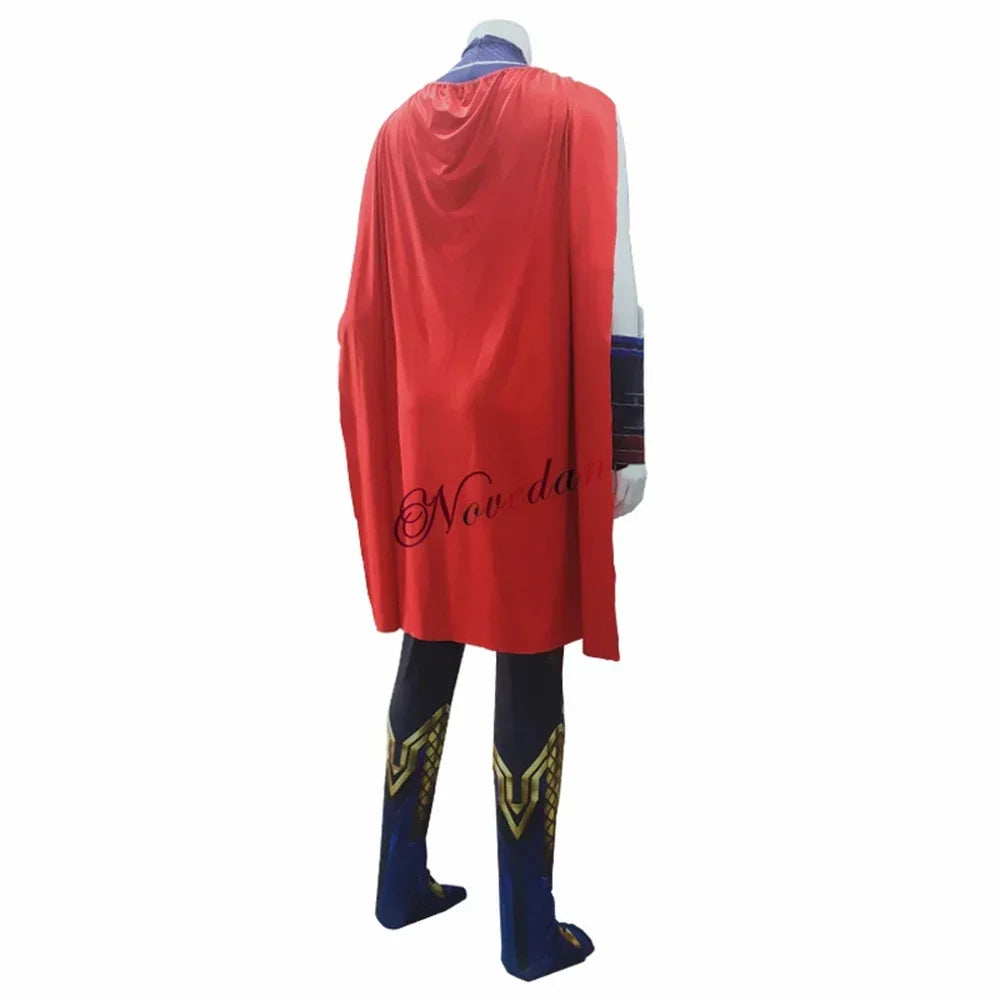 Adult Fantasia Halloween Thor Love and Thunder Anime Costume Birthday Party Superhero Cape Suit Jumpsuit Clothes Set